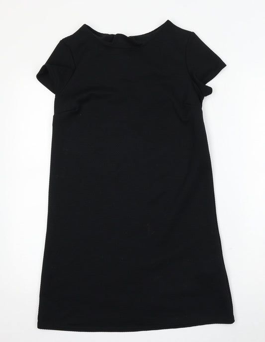 New Look Womens Black Polyester Shift Size 8 Round Neck