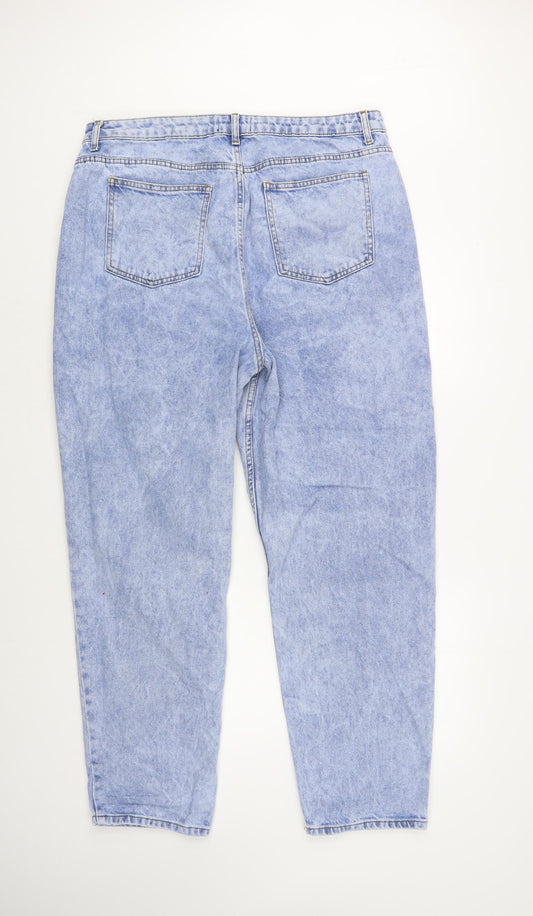 ASOS Womens Blue Cotton Mom Jeans Size 36 in L32 in Regular Button