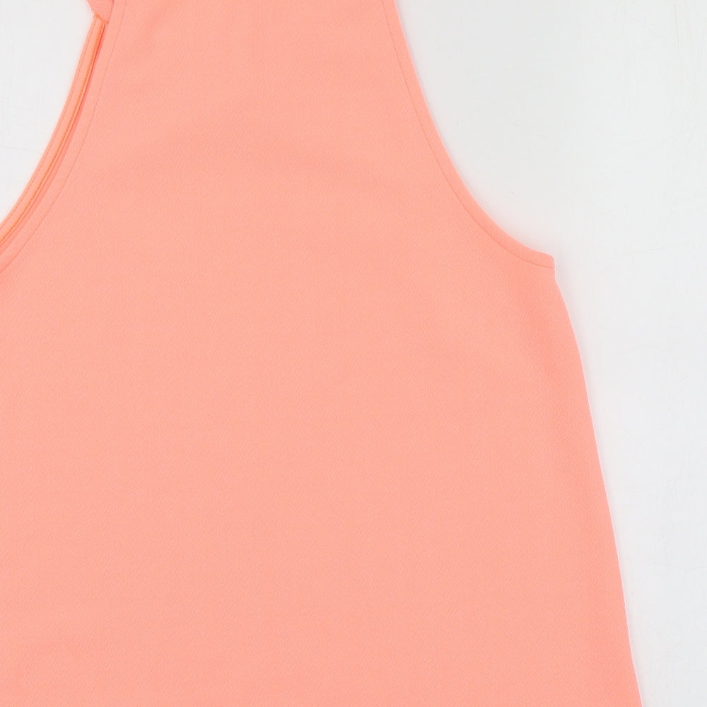 Womens UK Size 12 New Look Orange Basic T-Shirt