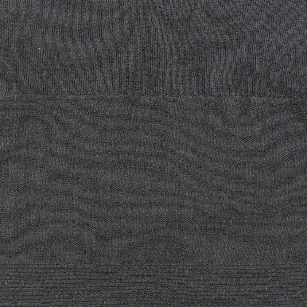 NEXT Mens Grey Round Neck Acrylic Pullover Jumper Size M