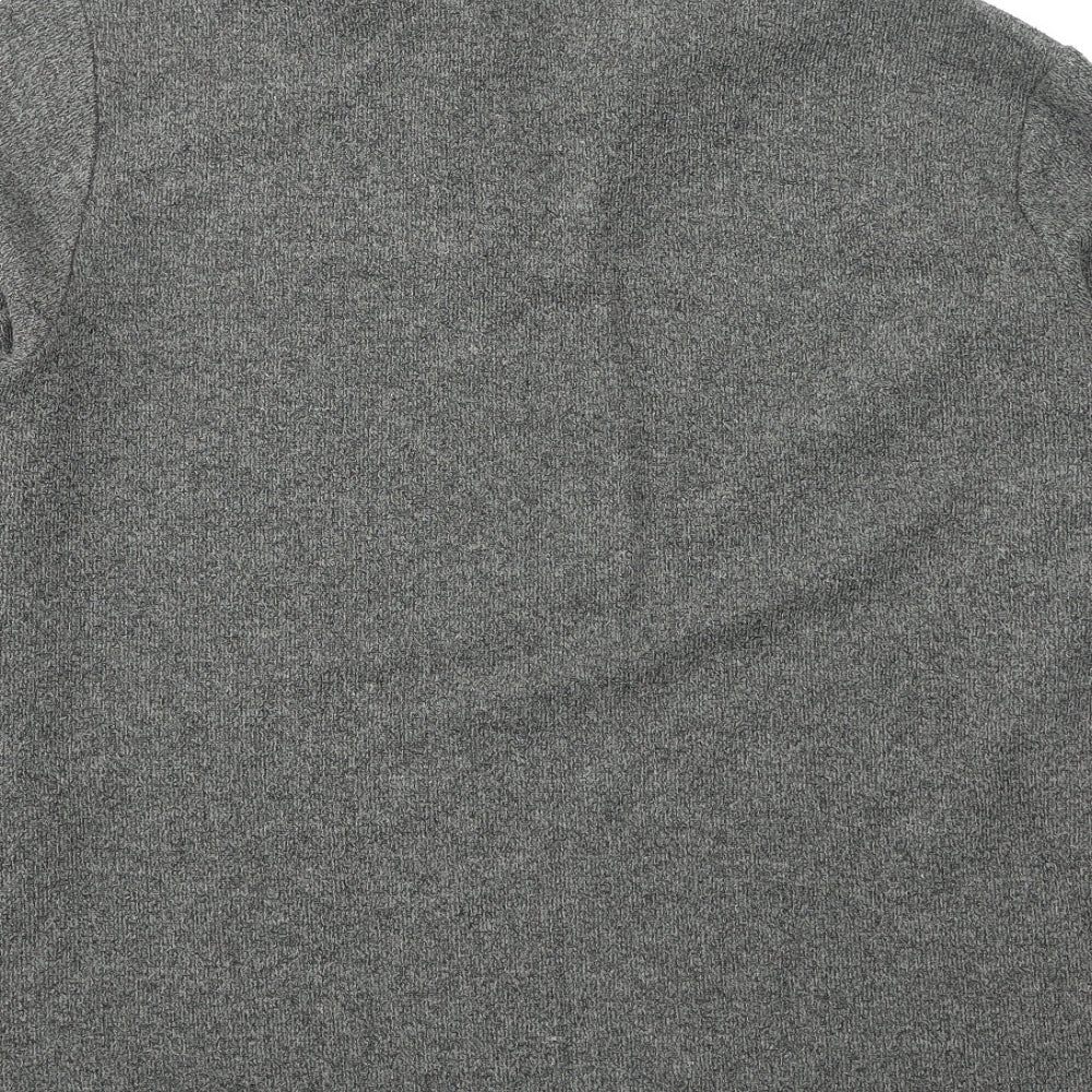 DASH Womens Grey Collared Polyester Pullover Jumper Size 12