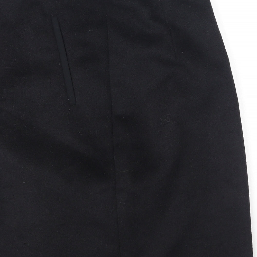 Marks and Spencer Womens Black Polyester A-Line Skirt Size 8