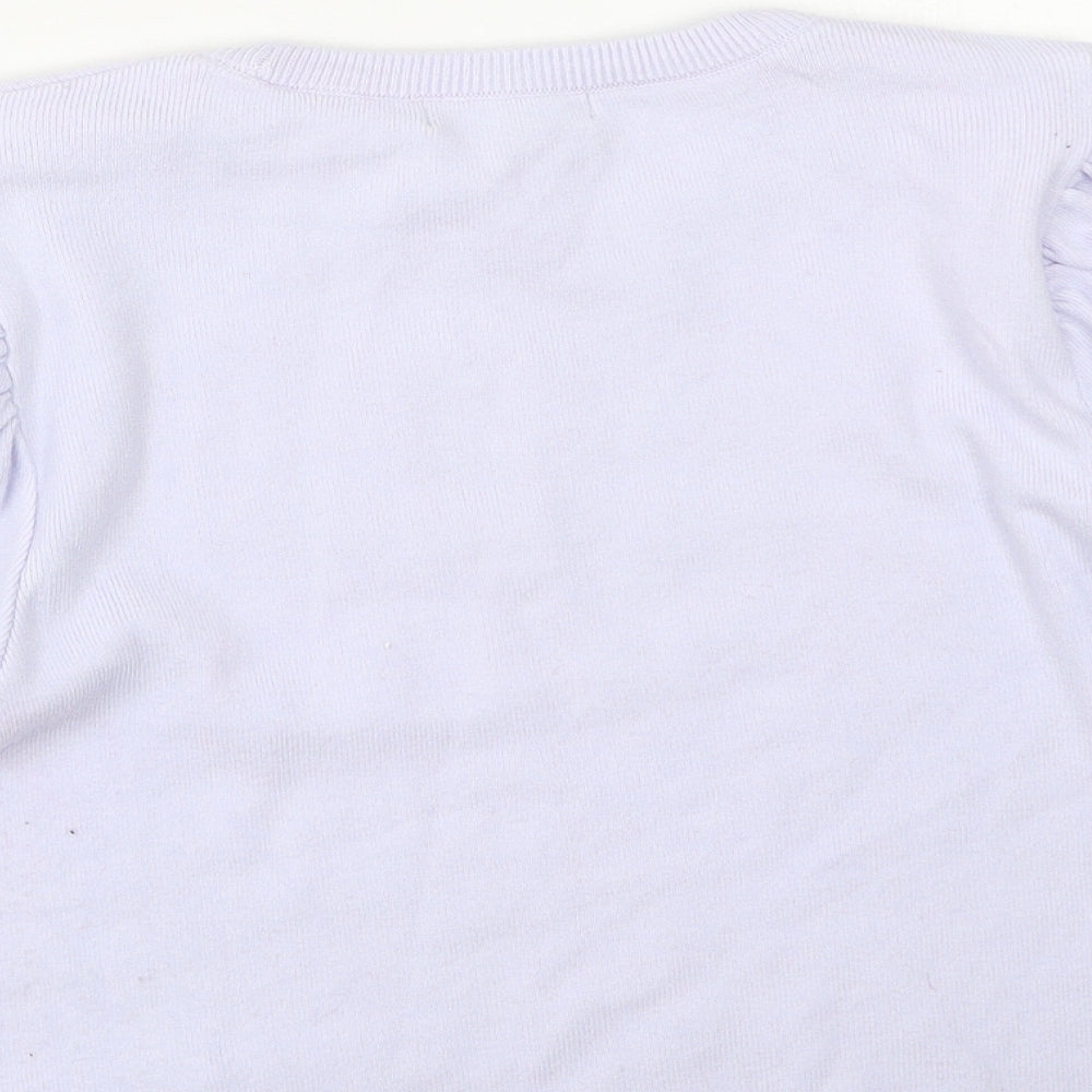 Primark Womens Purple Round Neck Viscose Pullover Jumper Size S