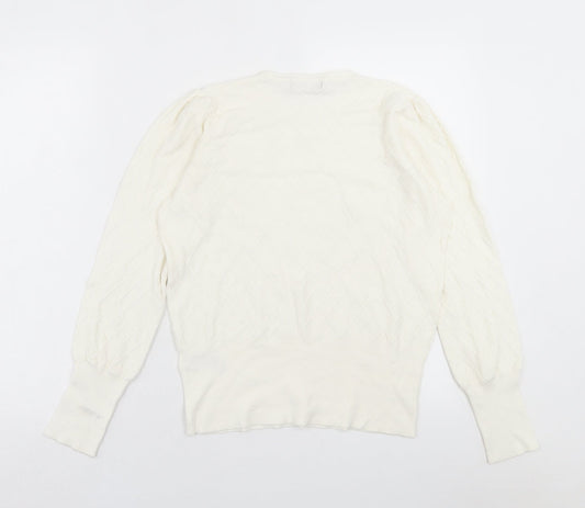 Womens UK Size 12 Marks and Spencer Ivory Pullover Jumper