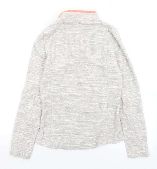 Quechua Womens Grey Collared Polyester Pullover Jumper Size S