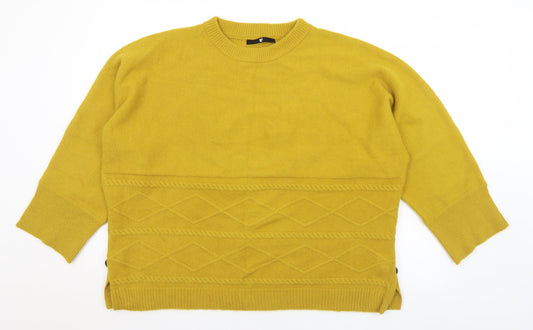 Womens UK Size 14 Very Yellow Pullover Jumper