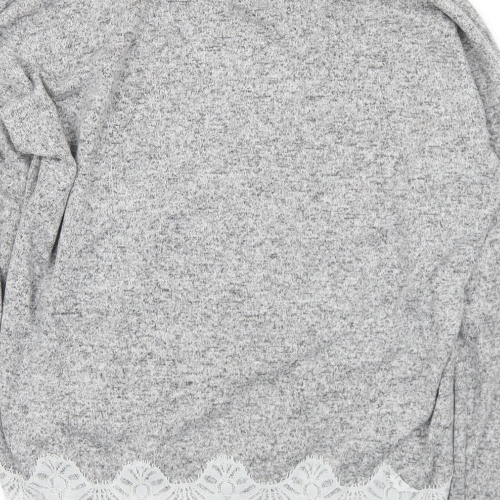 George Womens Grey Round Neck Viscose Pullover Jumper Size 10