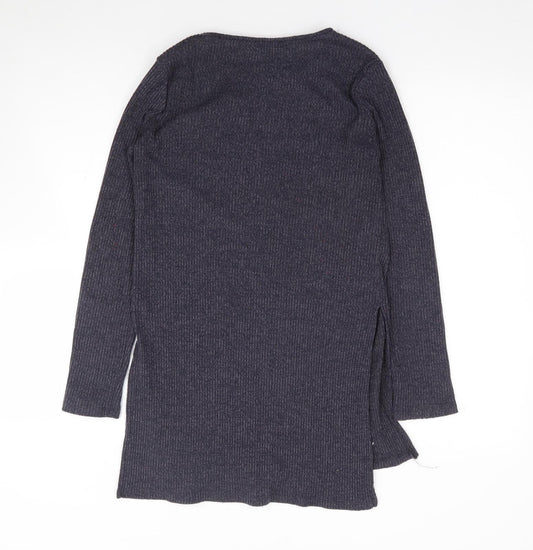 Primark Womens Blue Polyester Jersey T-Shirt Size 10 Round Neck - Ribbed