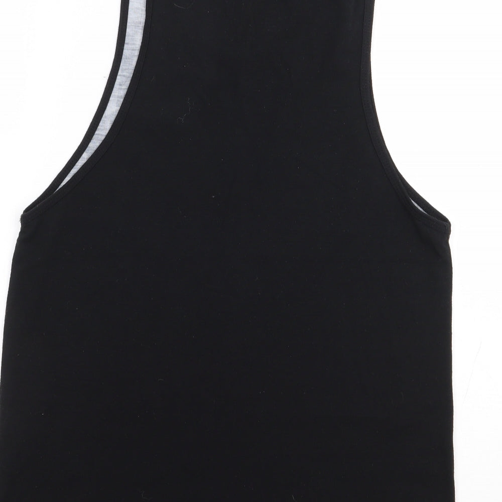 Inside Youth Boys Black Geometric Polyester Jersey Tank Size XS Round Neck Pullover