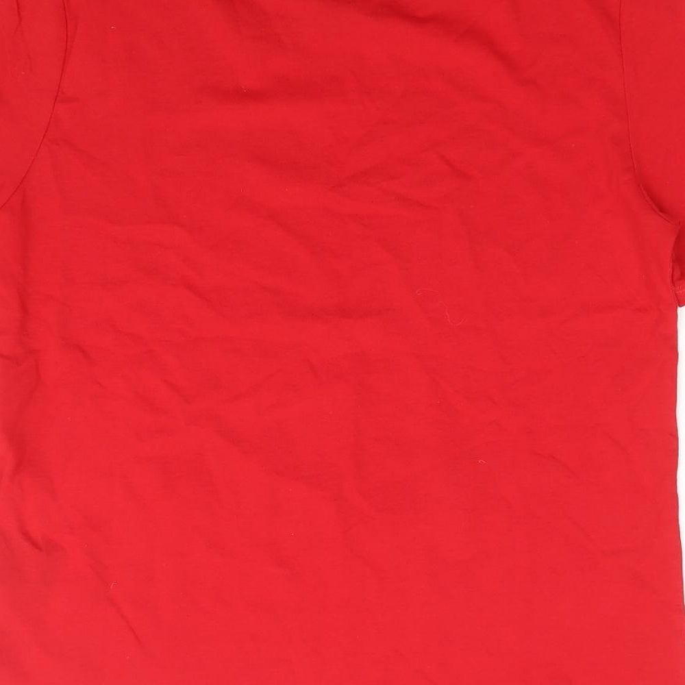 Womens UK Size S H&M Red Jersey T-Shirt