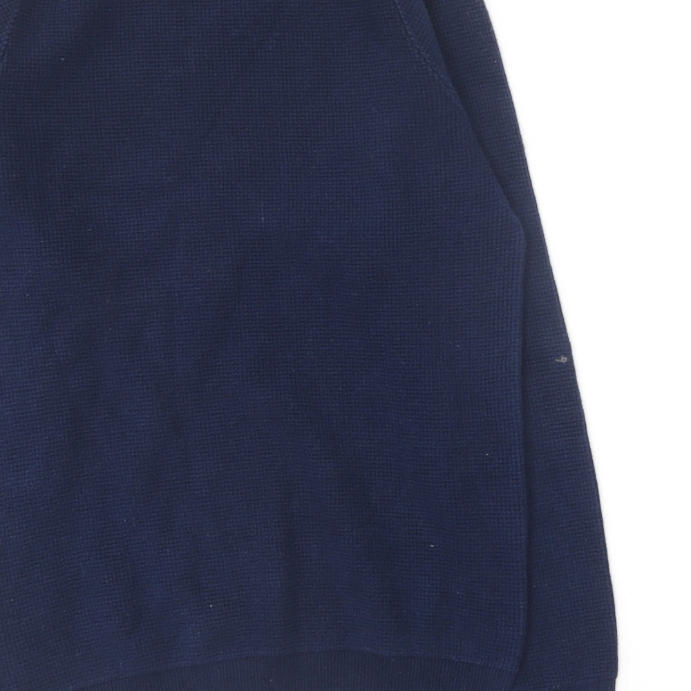 NEXT Mens Blue Round Neck Cotton Pullover Jumper Size S