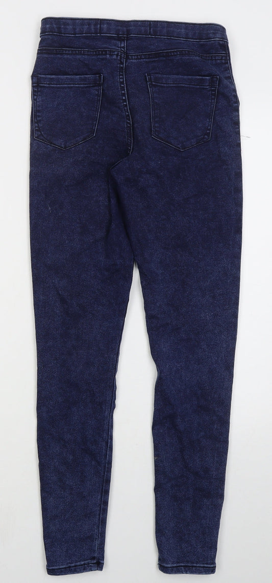 Denim Co Womens Blue Cotton Skinny Jeans Size 10 L29 in Regular Button
