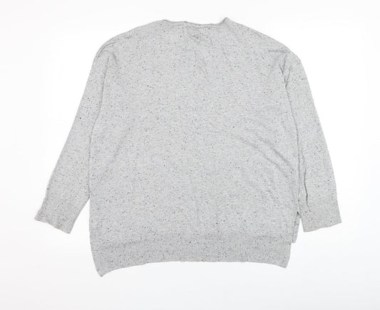 Atmosphere Womens Grey Round Neck Viscose Pullover Jumper Size 16
