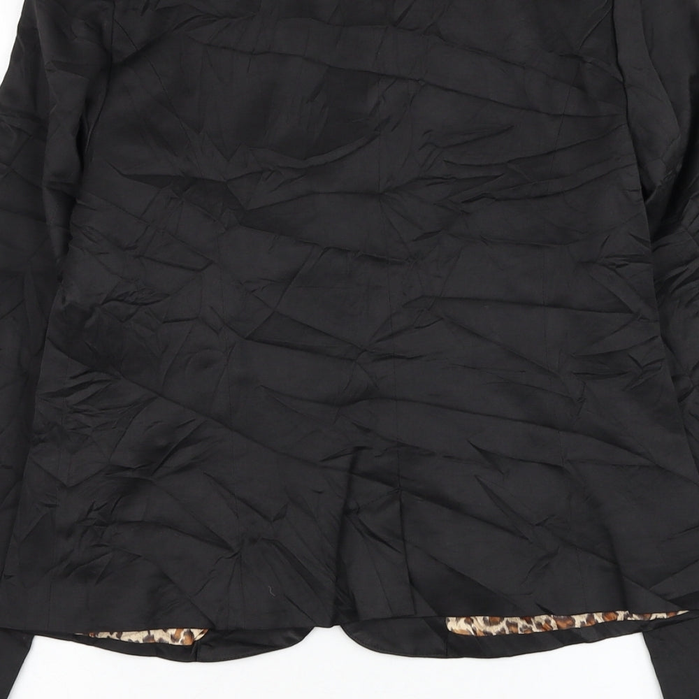 Parisian Signature Womens Black Jacket Blazer Size 12 Button
