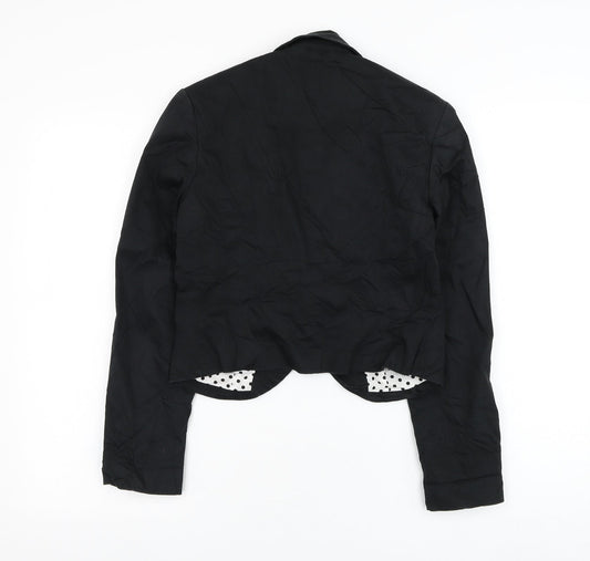 New Look Womens Black Jacket Blazer Size 12 Button