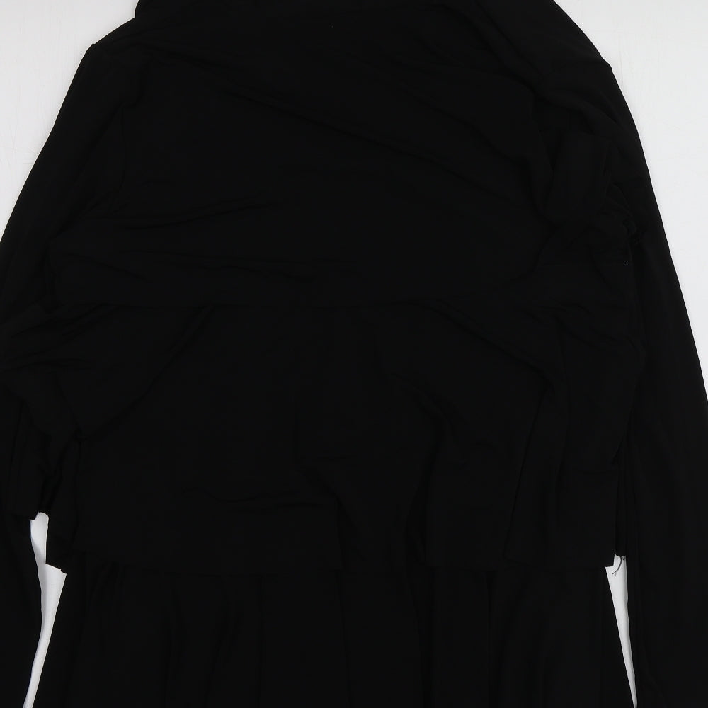Womens UK Size 10 Michele Hope Black Kimono Blouse