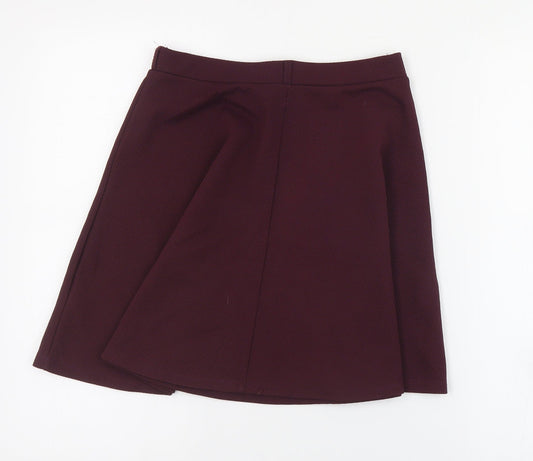 New Look Womens Purple Polyester Skater Skirt Size 8