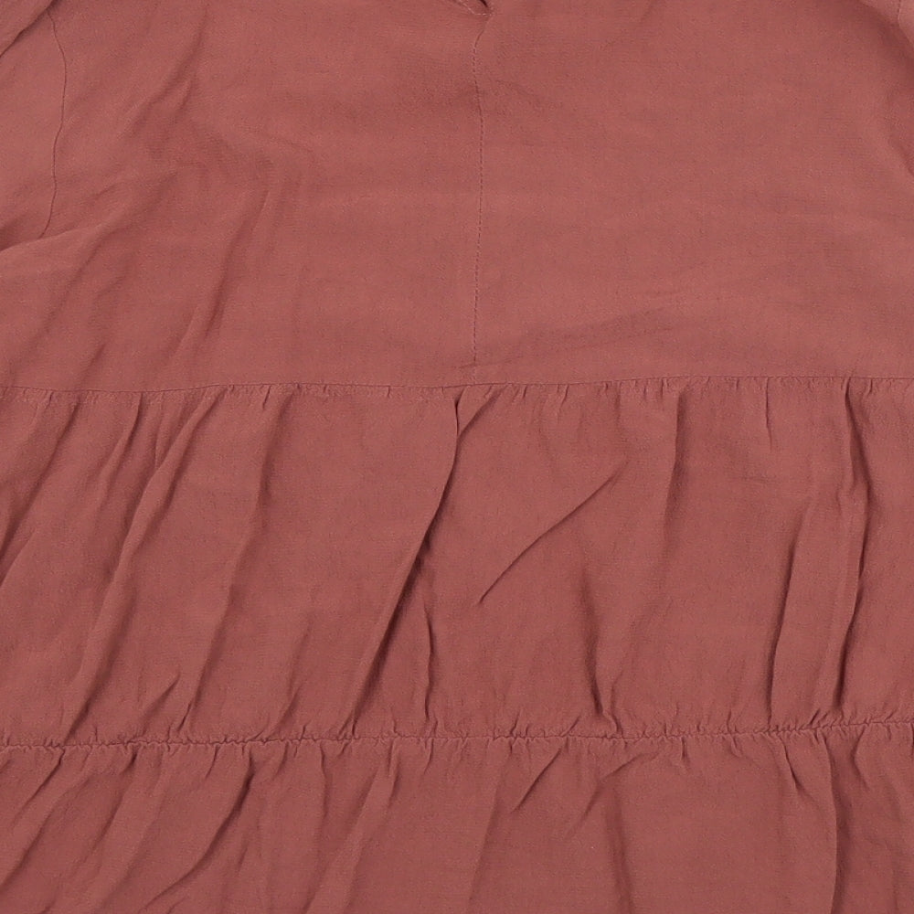 Womens UK Size M Zara Pink Basic Blouse