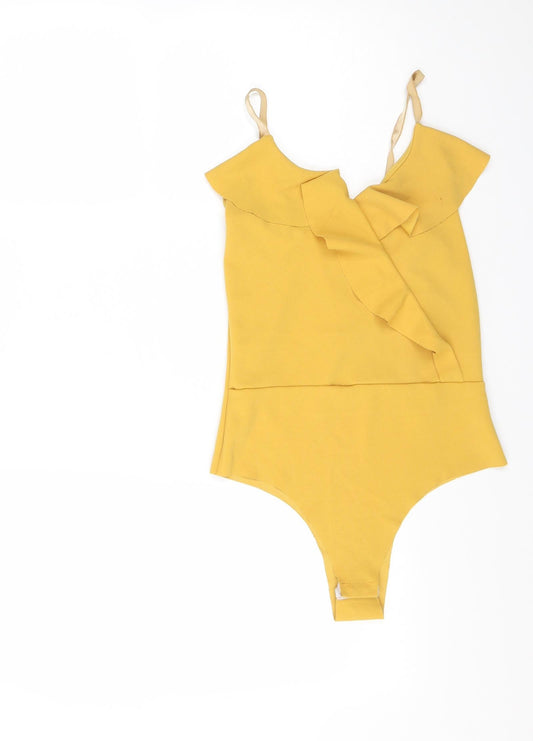 Womens UK Size 8 Quiz One-Piece Yellow Bodysuit