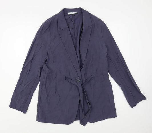 Primark Womens Blue Jacket Blazer Size 8 Button