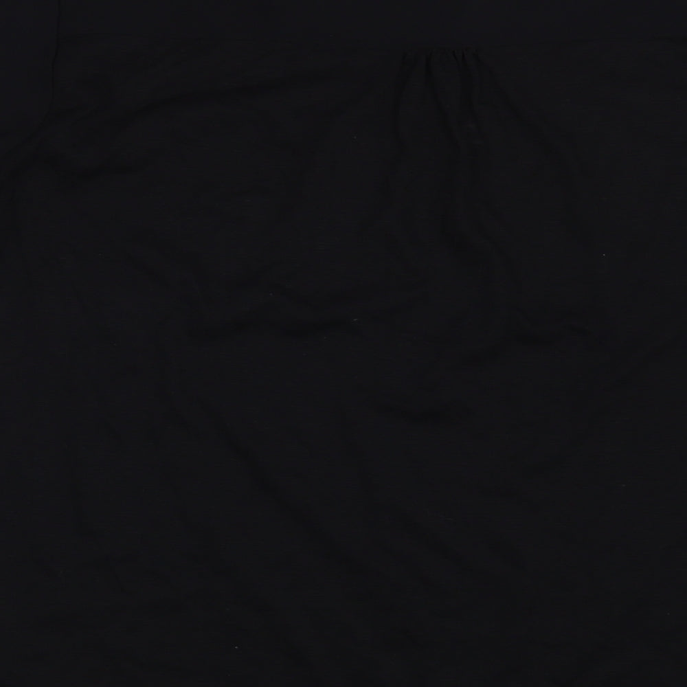 Fransa Womens Black Polyester Basic Blouse Size M Boat Neck