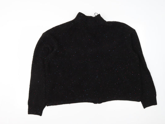 Womens UK Size XL Marks and Spencer Black Full Zip Sweatshirt