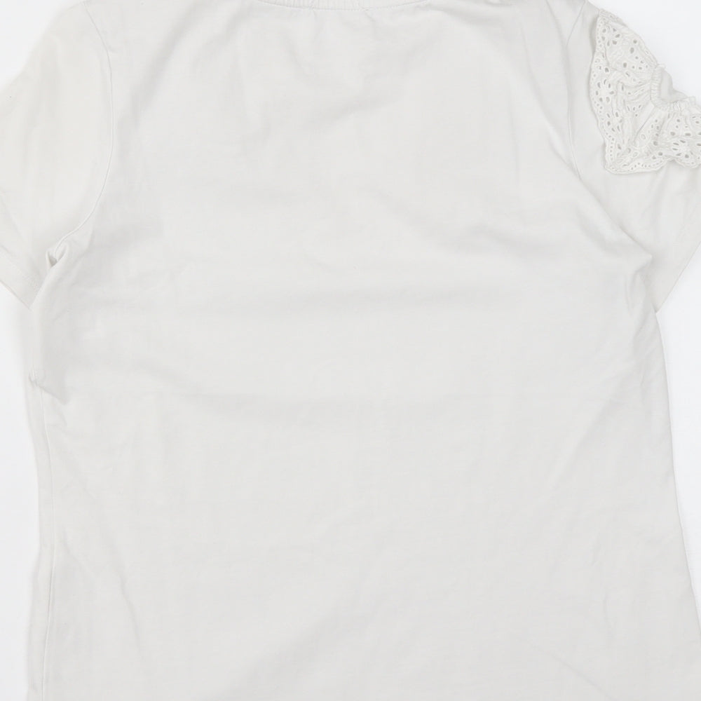 Womens UK Size S Savida White Basic T-Shirt