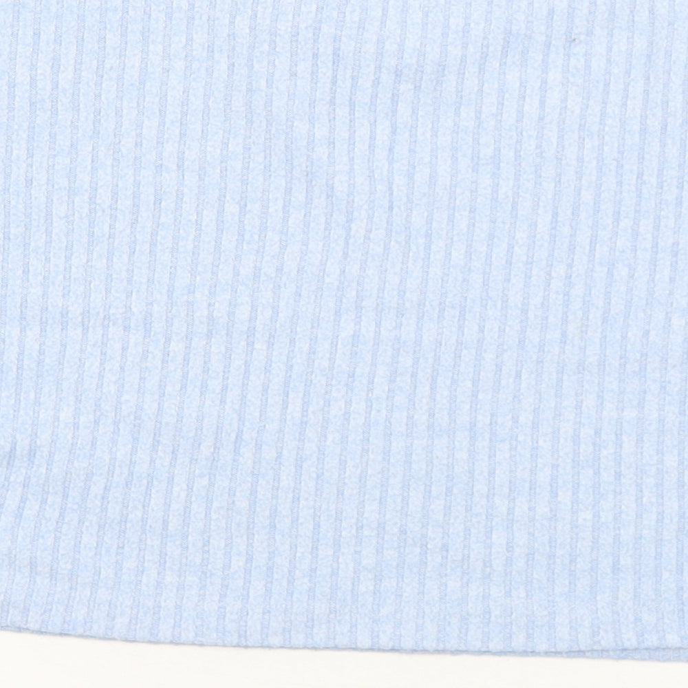 H&M Girls Blue Crew Neck Viscose Pullover Jumper Size 8-9 Years - 8-10 Years