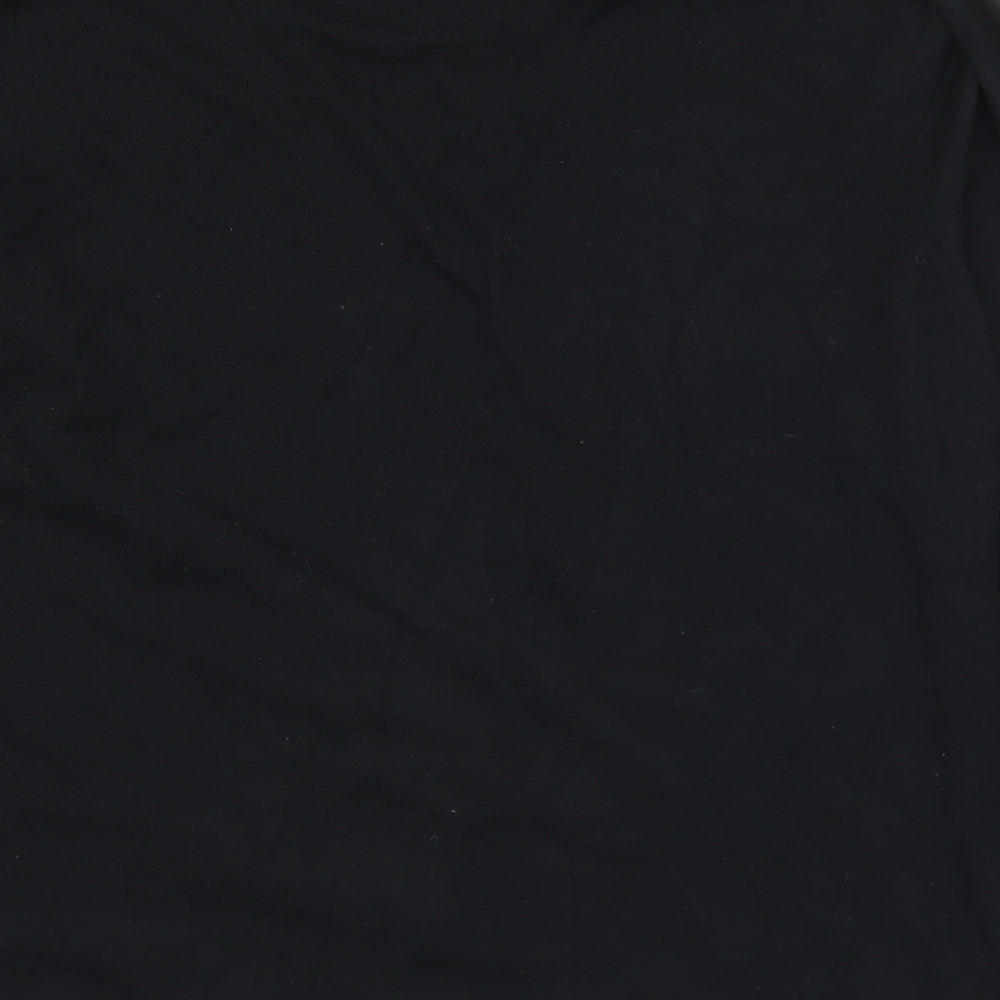 Matalan Mens Black Viscose Polo Size L Collared