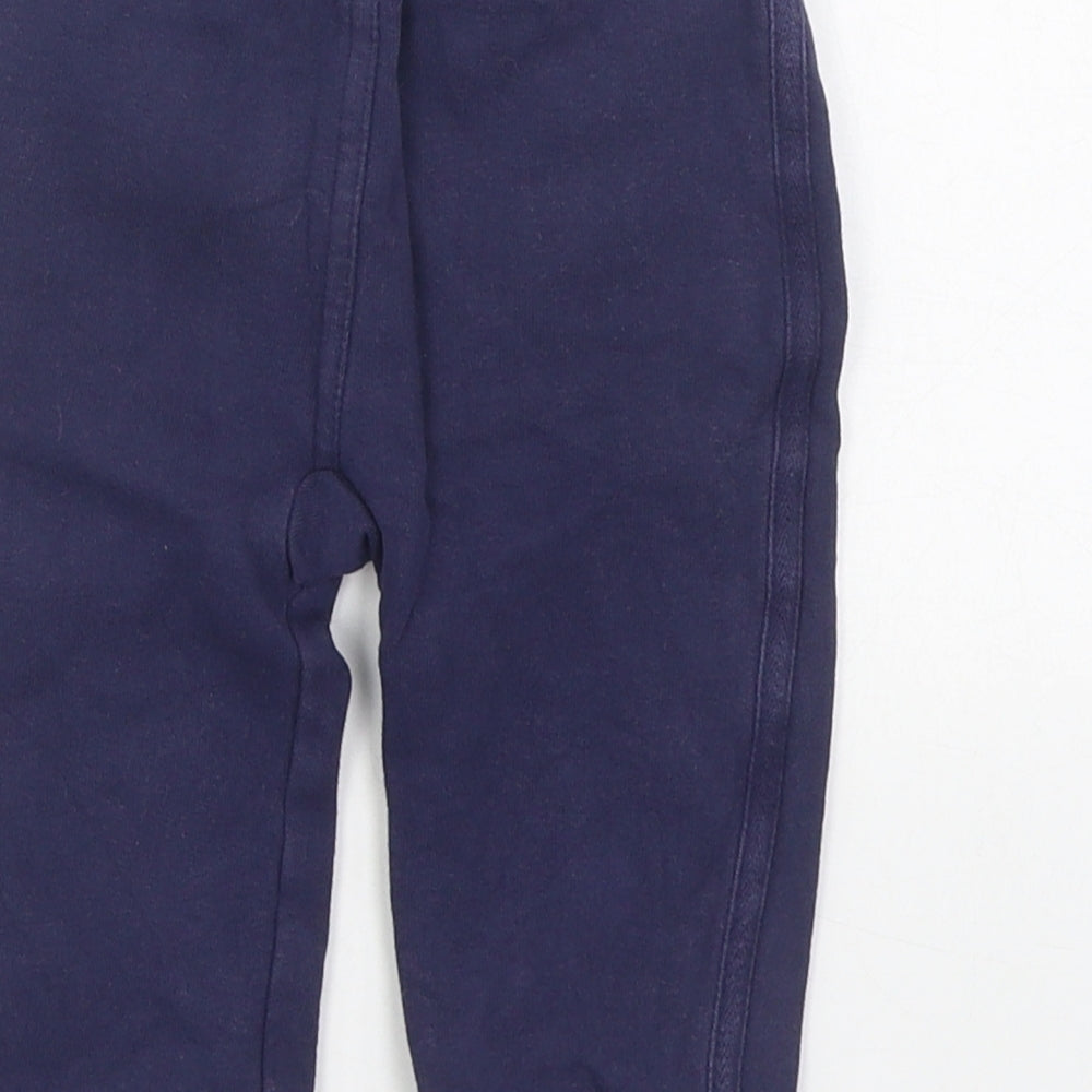 George Boys Blue 100% Cotton Jogger Trousers Size 9-12 Months Tie