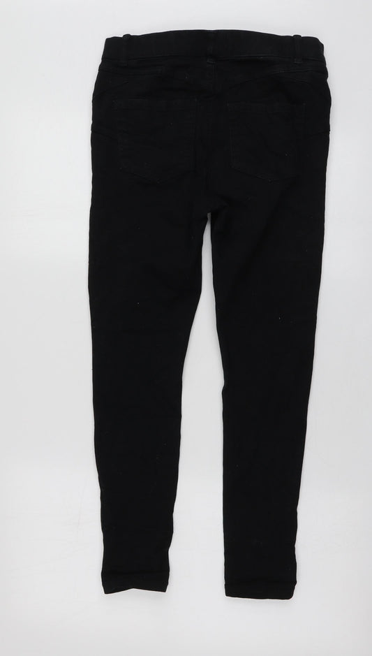 New Look Womens Black Cotton Skinny Jeans Size 12 L24 in Regular
