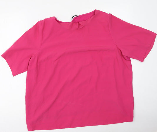 Womens UK Size XL Dunnes Stores Pink Basic T-Shirt