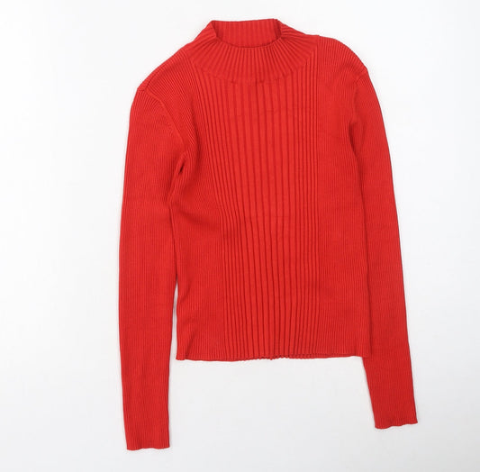 Womens UK Size M Pull&Bear Red Pullover Jumper