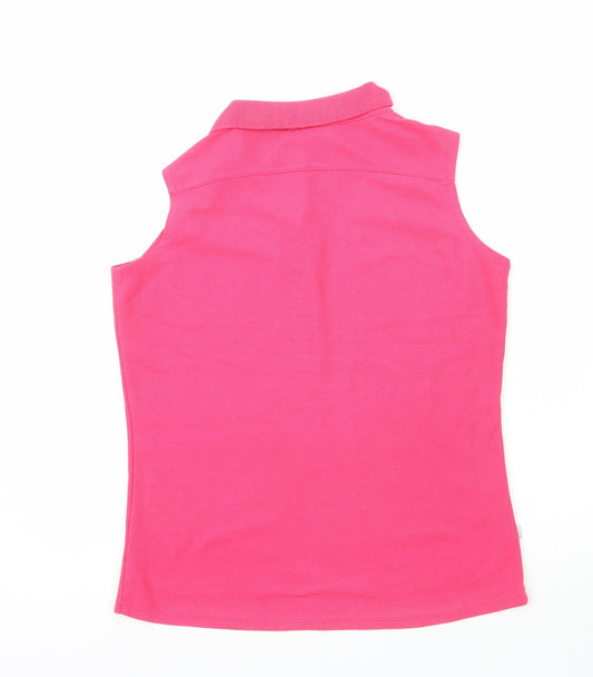 LA Gear Womens Pink Polyester Basic Tank Size 16 Collared