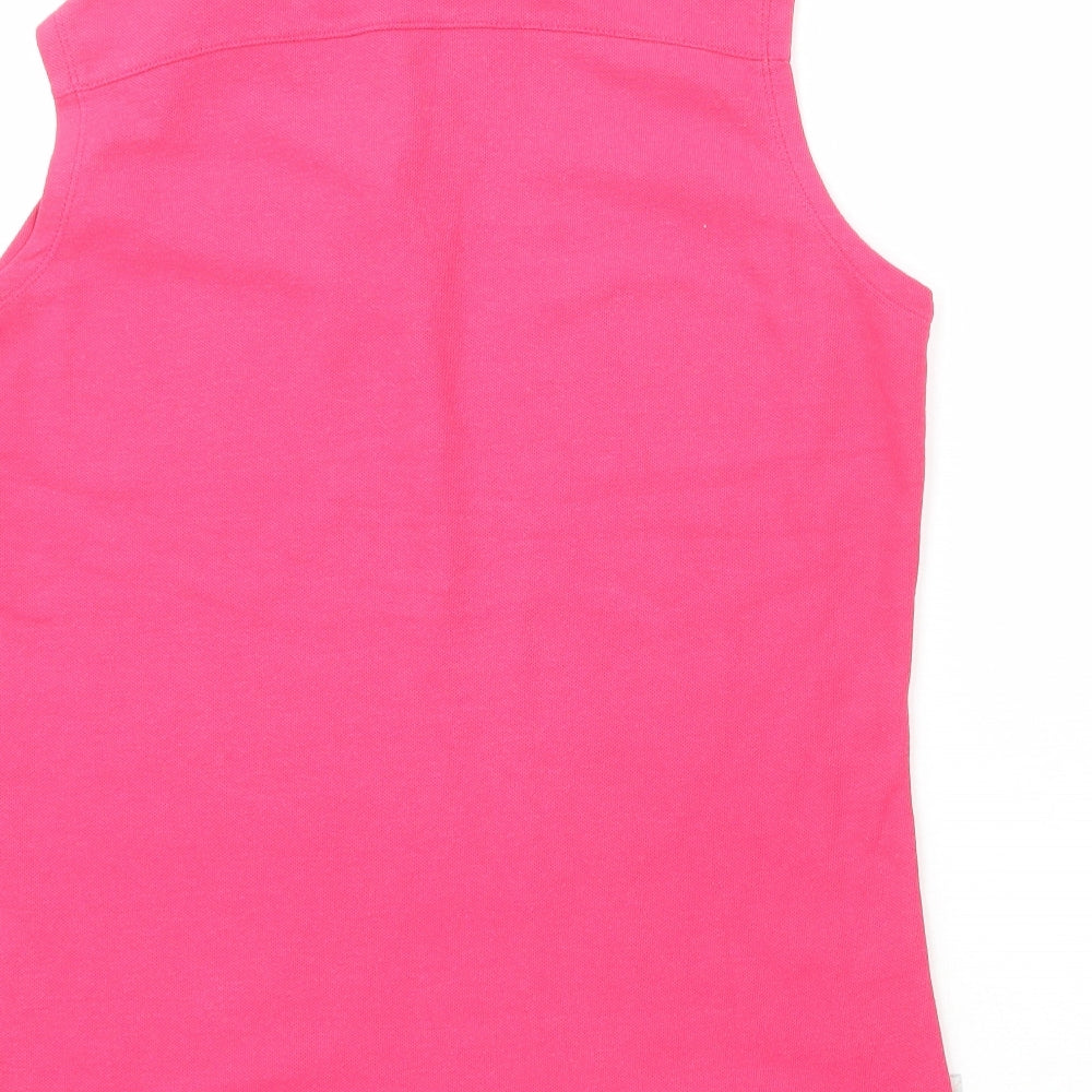 LA Gear Womens Pink Polyester Basic Tank Size 16 Collared