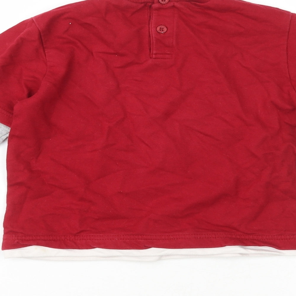 Preworn Boys Multicoloured Crew Neck 100% Cotton Pullover Jumper Size 3 Years - Pub Game Dartboard
