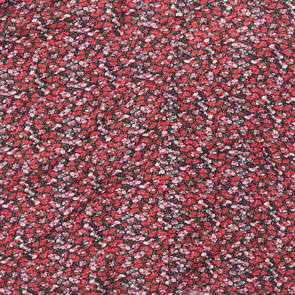 SheIn Womens Multicoloured Floral Polyester Basic Blouse Size 6 Off the Shoulder