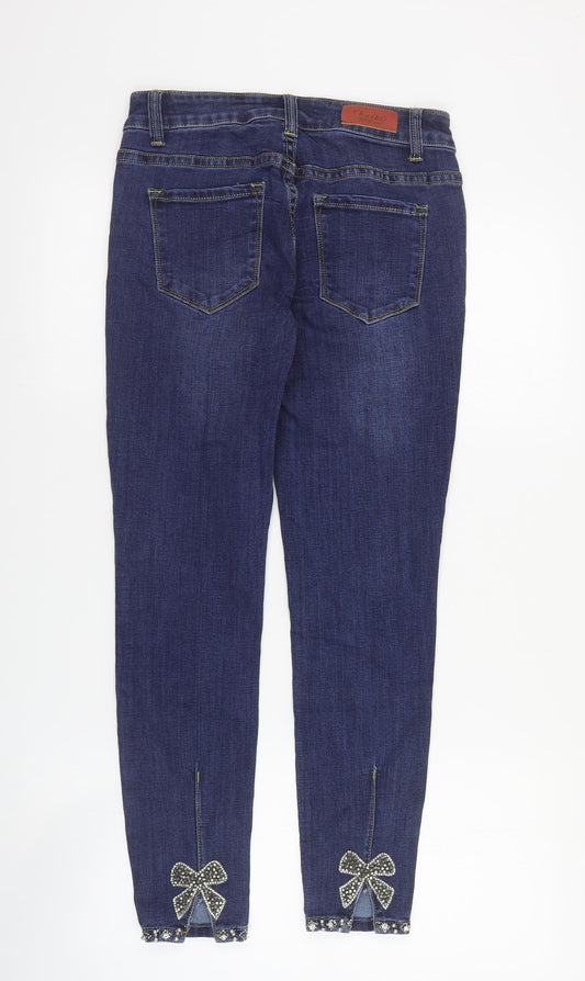 Womens UK Size 8 Toxik3 Regular Fit Skinny Blue Jeans
