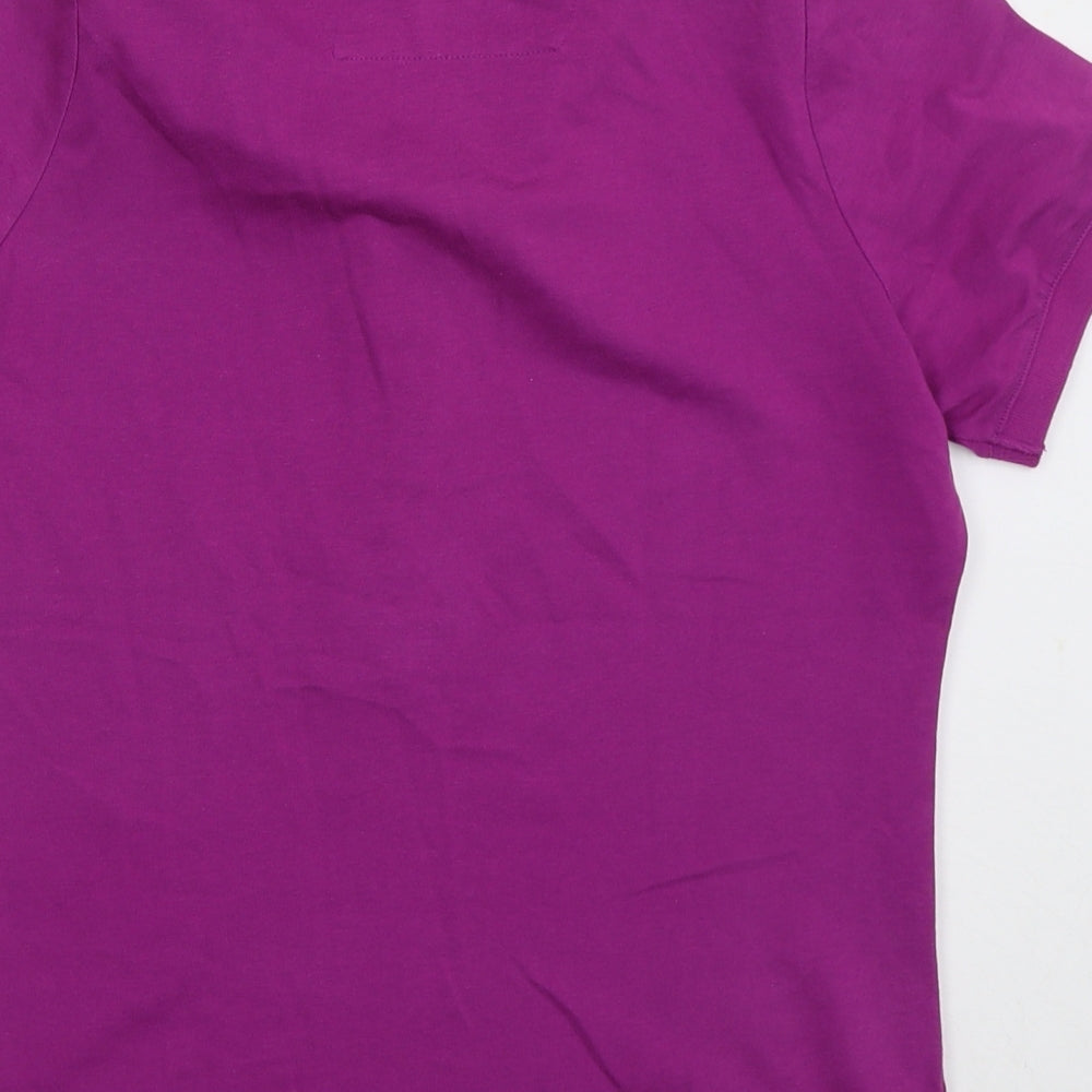Ashworth Womens Purple Cotton Basic Polo Size XS Collared
