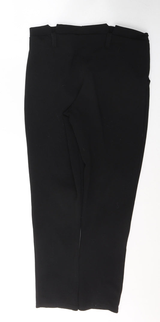 Womens UK Size 12 Selected Regular Fit Black Trousers