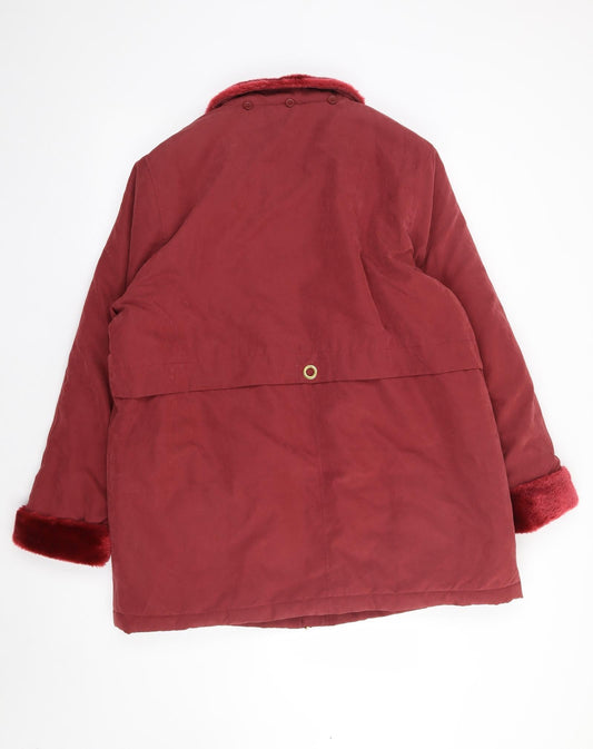 Classic Womens Red Jacket Coat Size 16 Zip