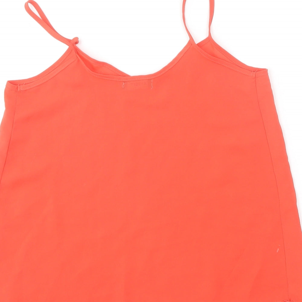 Womens UK Size 8 Exhibit Red Camisole T-Shirt
