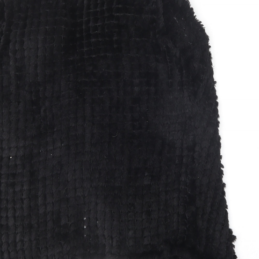Seed Heritage Womens Black V-Neck Polyester Cardigan Jumper Size S
