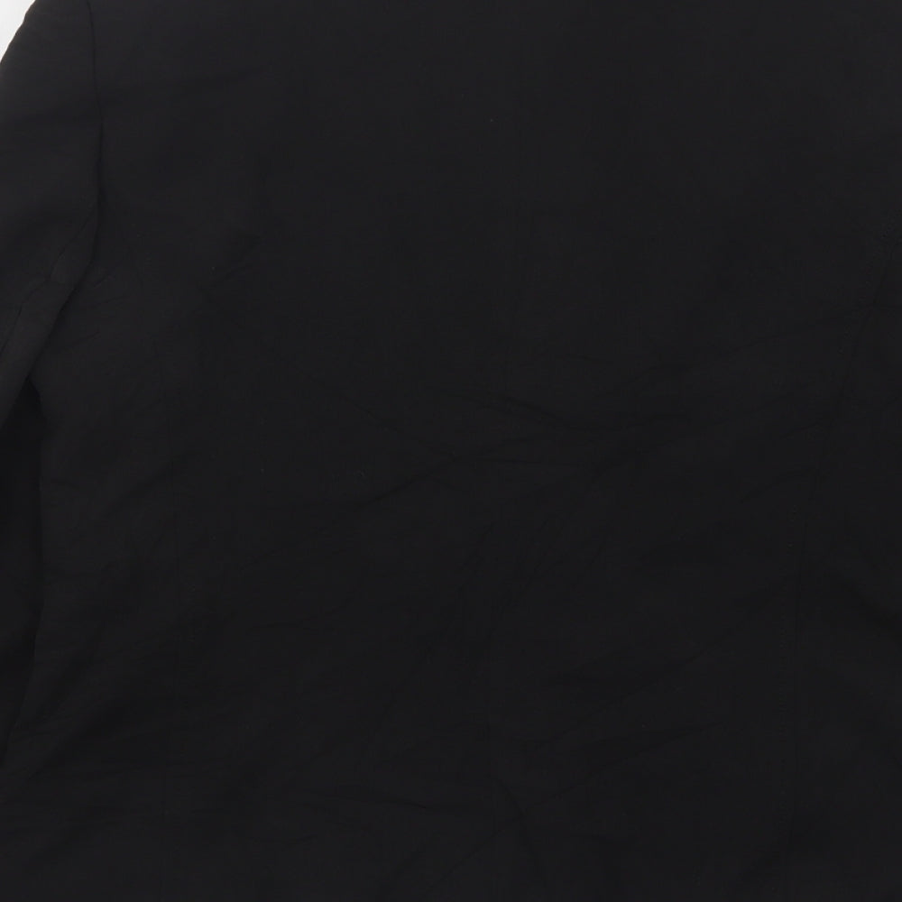Select Womens Black  Polyester Jacket Suit Jacket Size 12