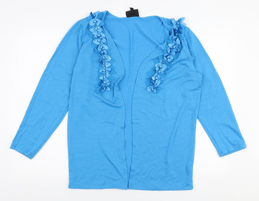 Womens UK Size M Studio Blue Cardigan Jumper