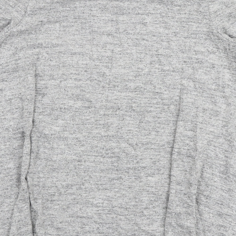 Christopher Fink Womens Grey Round Neck Viscose Pullover Jumper Size S - Cold shoulder