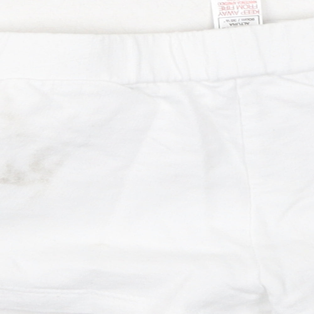Dunnes Stores Girls White Cotton Cropped Leggings Size 18-24 Months
