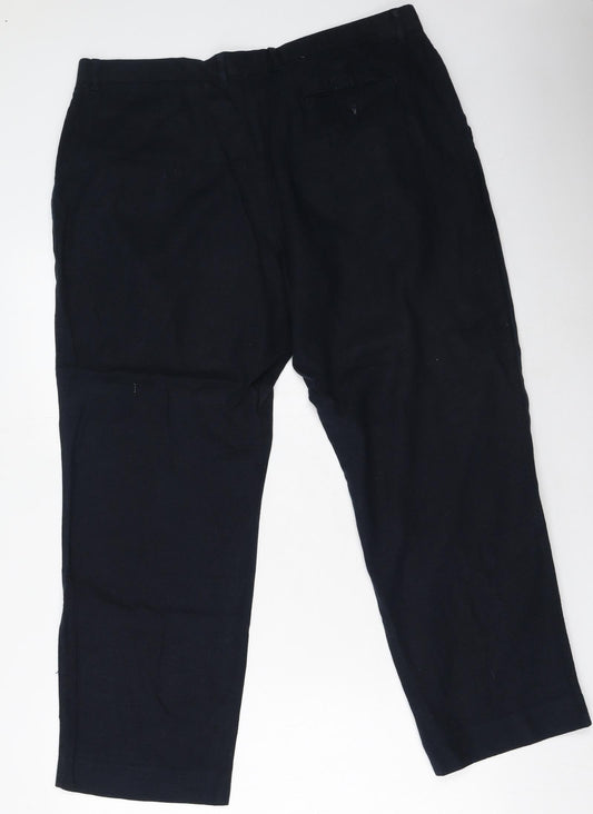 Womens UK Size 38 in Marks and Spencer Regular Fit Blue Trousers