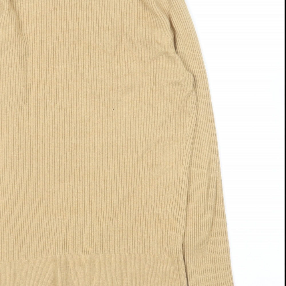 Primark Womens Brown Round Neck Viscose Pullover Jumper Size M