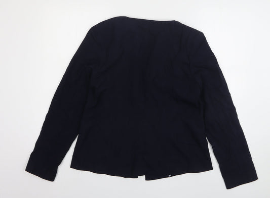 Marks and Spencer Womens Blue Polyester Jacket Blazer Size 14